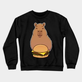 Capybara Cheeseburger Crewneck Sweatshirt